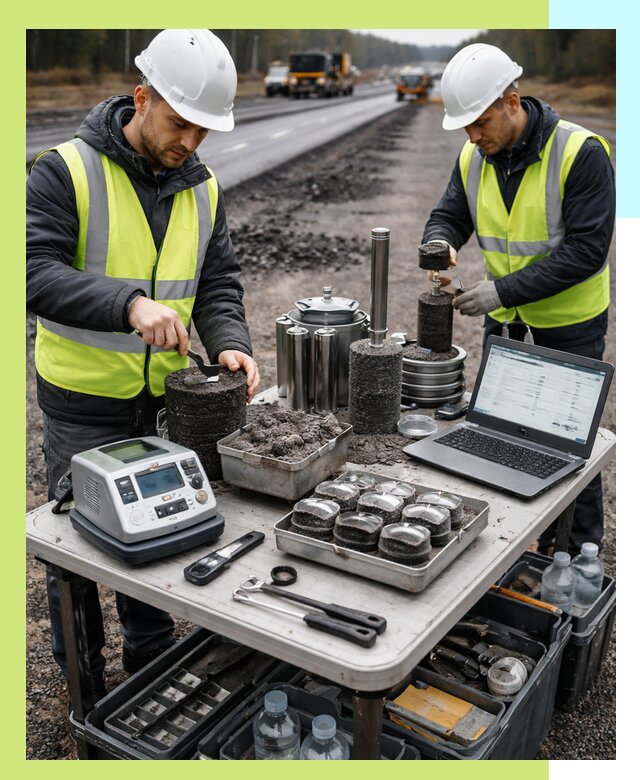 Сертификация асфальта: испытания и подтверждение в Когалыме