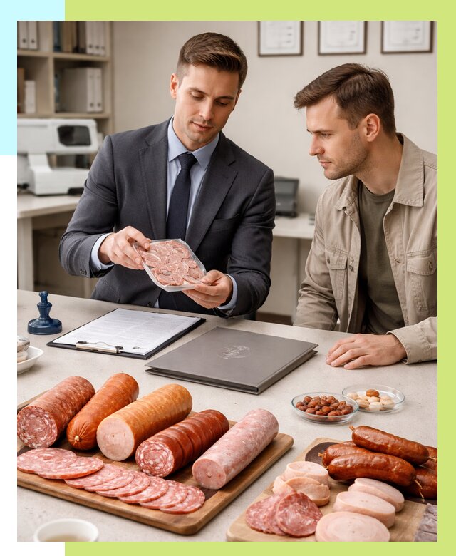 Сертификация колбасных изделий в Когалыме от 7754 р. | Алешин-Кгл