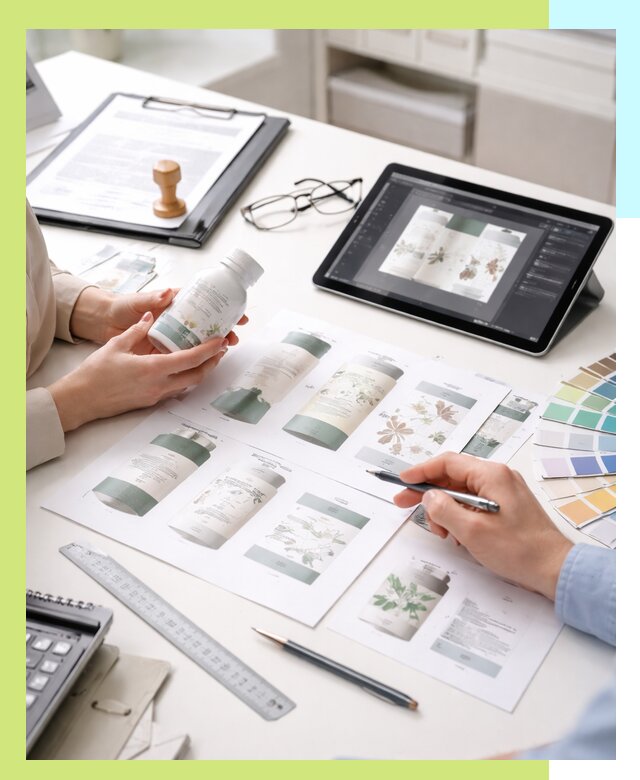 Профессиональная разработка дизайна и текста этикетки продукции в Когалыме