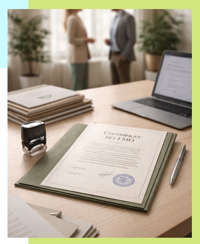 Сертификат без ГМО в Когалыме от 7754 р. оформить срочно Алешин-Кгл