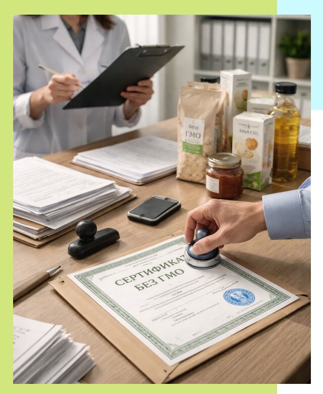 Получение сертификата Без ГМО для продукции в Когалыме